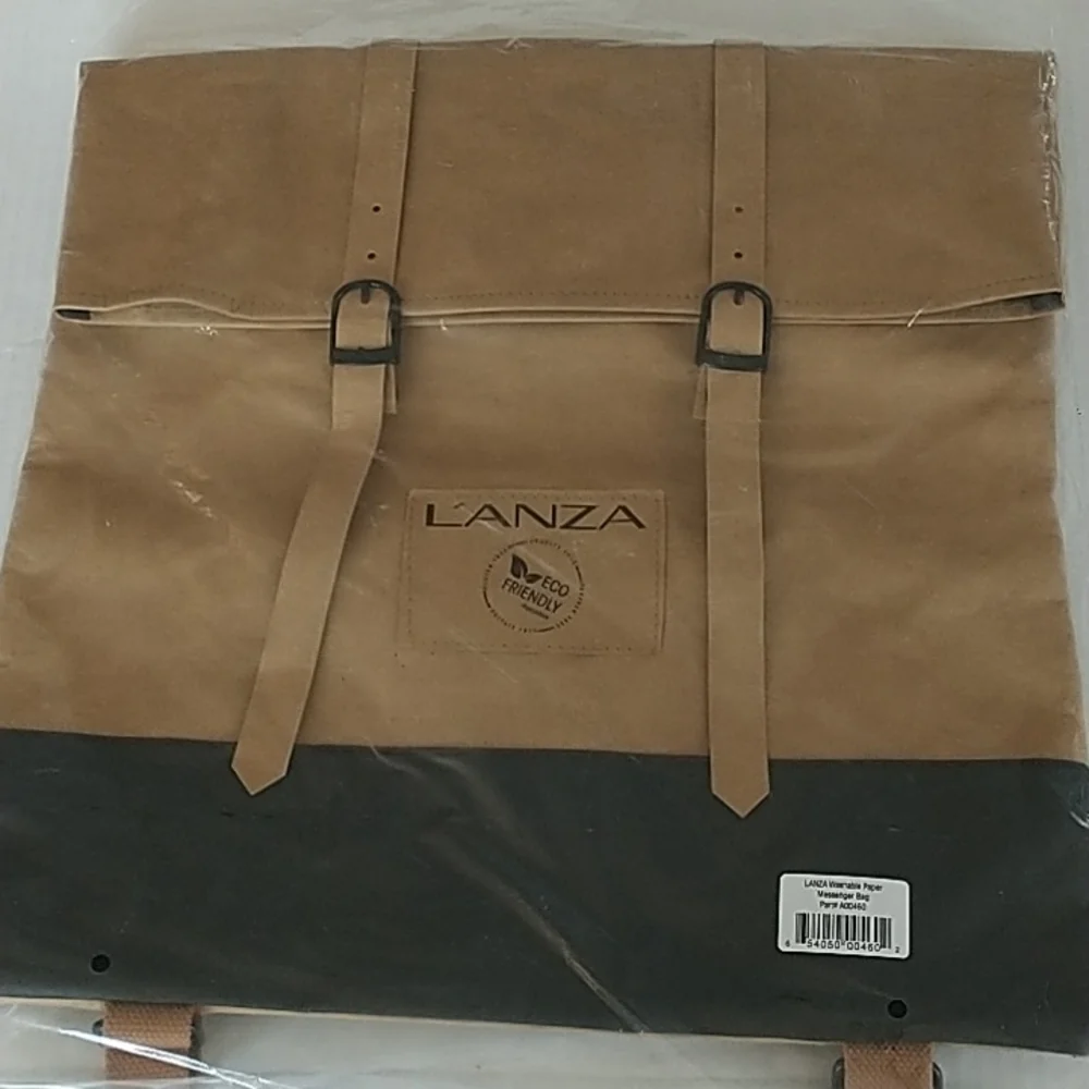 LANZA Washable Paper Messenger Bag